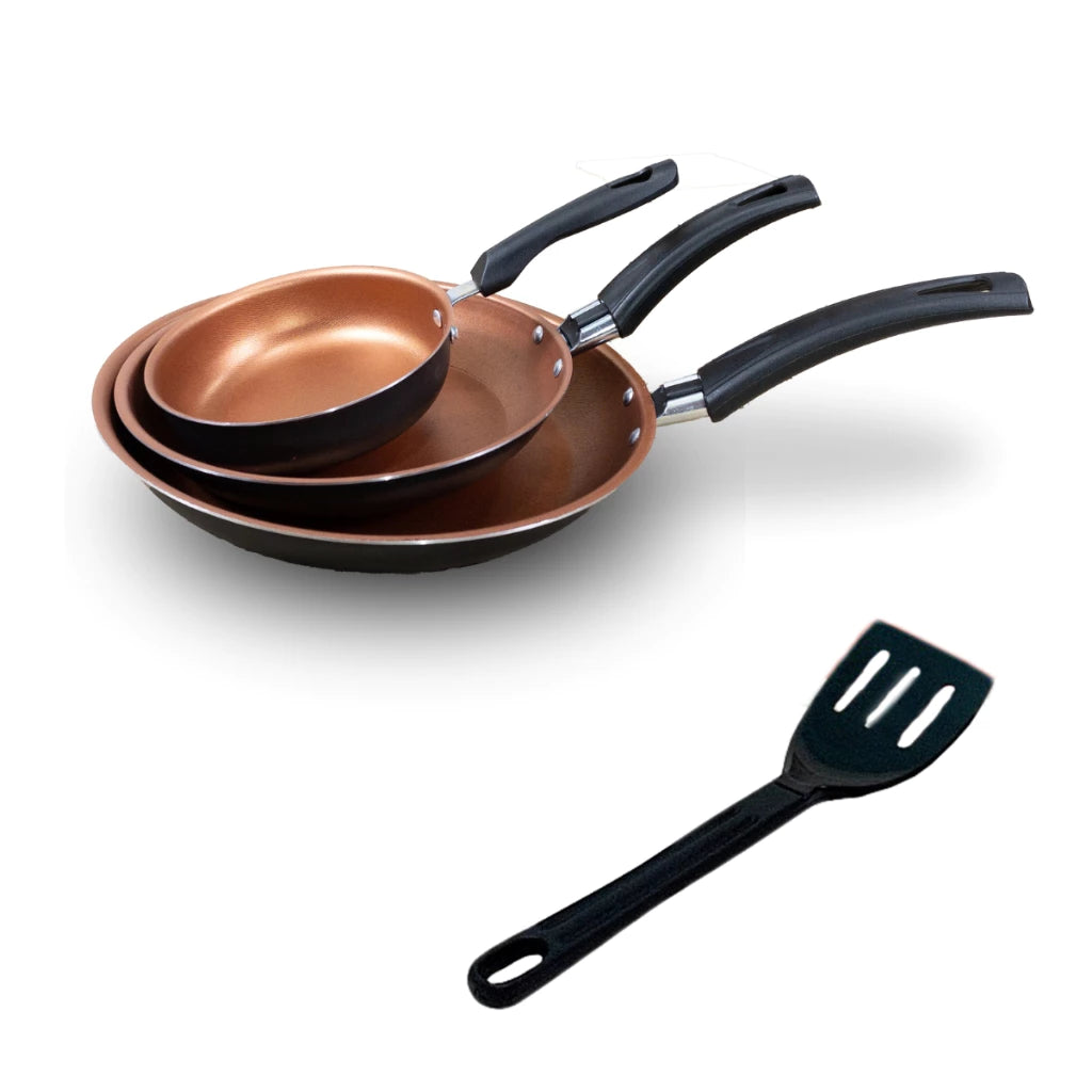 Kit de Frigideira 3 Peças Antiaderente Teflon Global