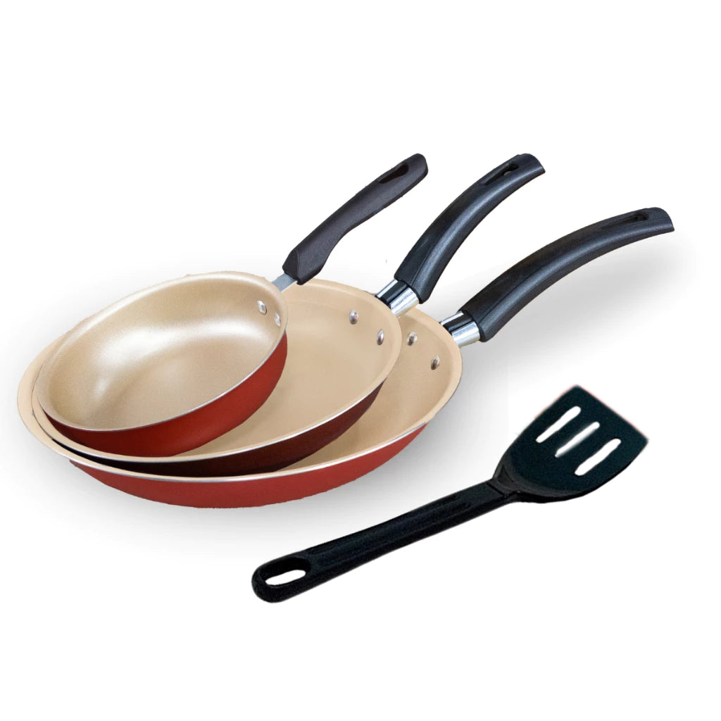 Kit de Frigideira 3 Peças Antiaderente Teflon Global