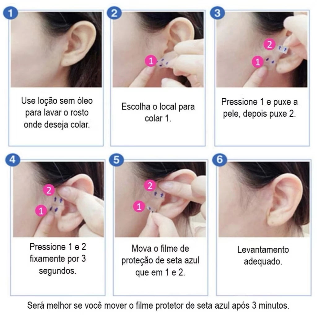 Adesivos Facial Anti Envelhecimento 40 peças