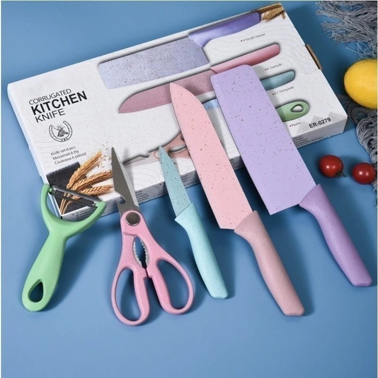 Kit facas de cozinha com 6 peças