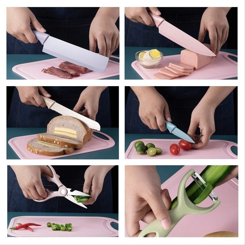 Kit facas de cozinha com 6 peças