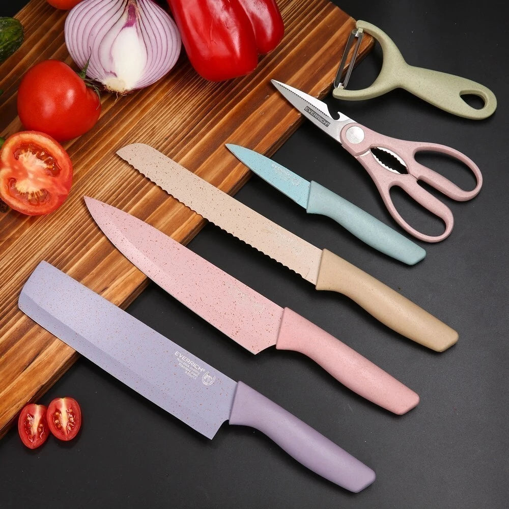 Kit facas de cozinha com 6 peças