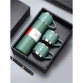 Kit Garrafa Térmica Vacuum + 3 Xícaras